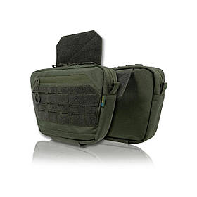 Сумка-напашник M Kiborg GU Cordura Khaki. Сумка напашник олива, хакі, з велкро панелью