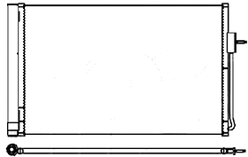 Конденсатор кондиціонера Chevrolet Volt  11-15 Ava АКПП/МКПП; 675X415X16; +осушувач; (1.4 HYBRID)