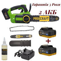 Аккумуляторная пила Германия Procraft PKA42Li+2 AKБ+ЗУ гарантия 3 Рокки