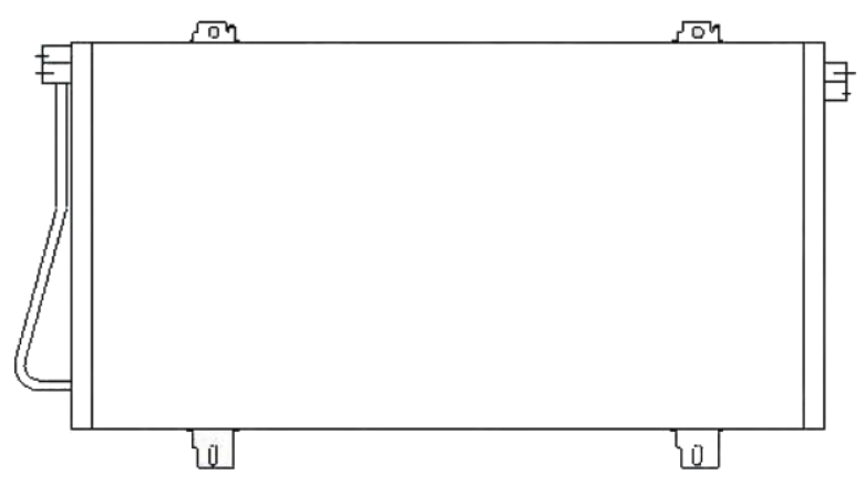 Конденсатор кондиціонера Opel Movano 98-03 Ava АКПП/МКПП; 690X380X16; -осушувач; (1.9 DTI/2.2 DTI/2.5 DTI/1.9 DCI/2.2 DCI/2.5 DCI), фото 1