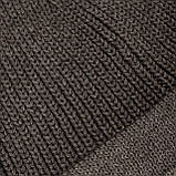 Шапка в’язана Docker Hat. Cotton and wool. Dark coffee, фото 7