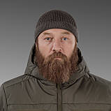 Шапка в’язана Docker Hat. Cotton and wool. Dark coffee, фото 4
