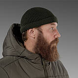 Шапка в’язана Docker Hat. Cotton and wool. Olive, фото 3