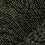 Шапка в’язана Docker Hat. Cotton and wool. Olive, фото 5
