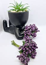 Тичинки, додатки. Лак, цукор, кукурудза.  У пучку 12 тичинок. Ціна за пучок. Колір  баклажан.