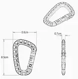 Карабін пластиковий, коричневий, фото 2