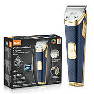 Машинка для стрижки на акумуляторі з 3 насадками RAF R.475 Синя, фото 9