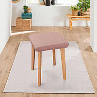 Чохли на табурет 2 шт Love You Corn Fleece капучино м'які квадратні чохли на гумці (85181)