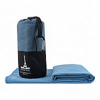 Рушник спортивний мікрофібра Love You з чохлом блакитний 70х140 см (60142)
