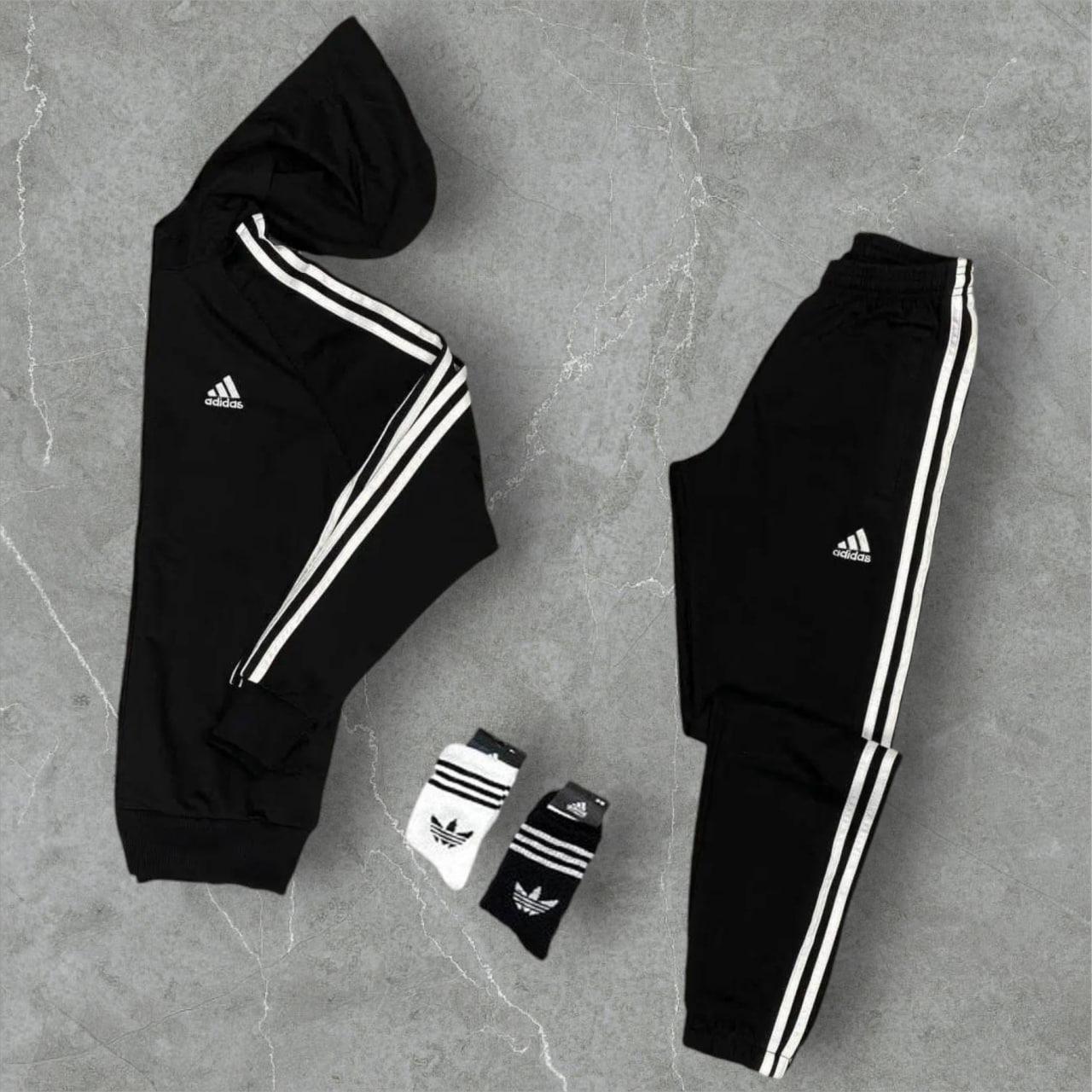 Спортивний костюм Adidas з капюшоном чоловічий весняний осінній на блискавці адідас