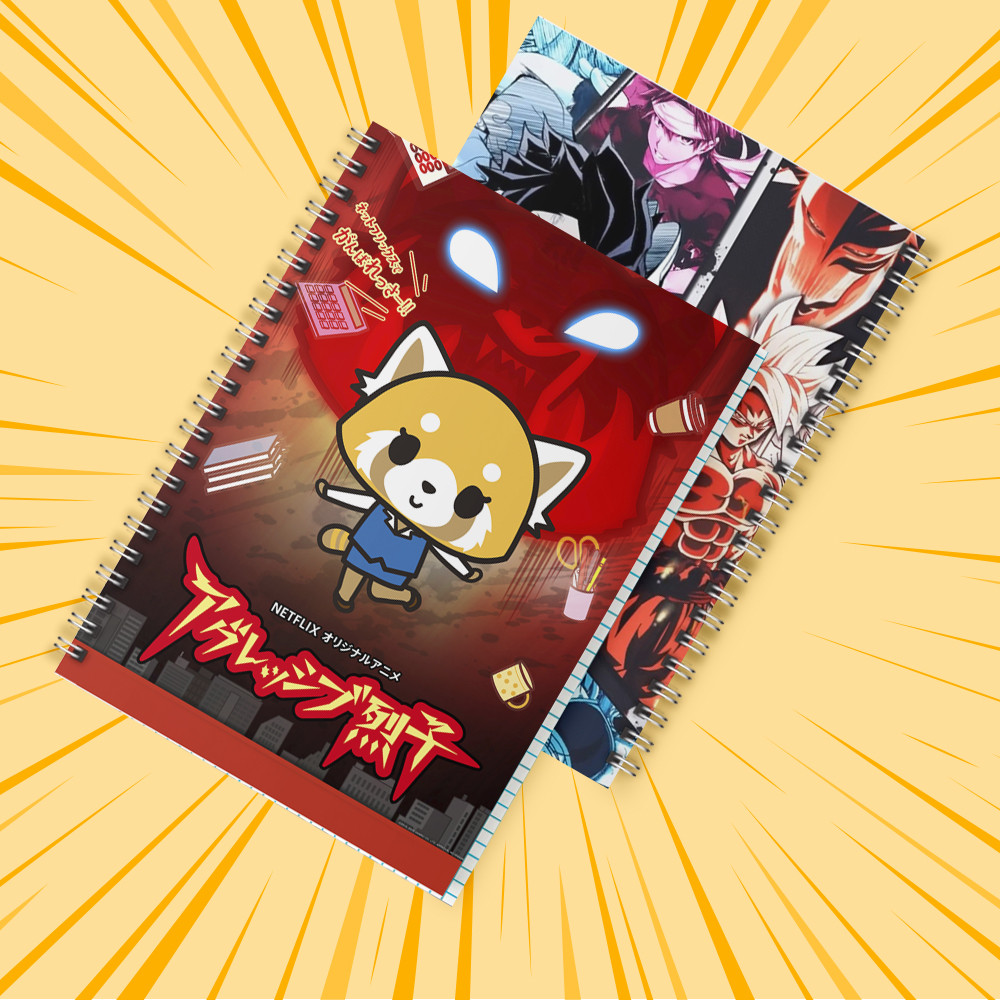 Зошит А5 48 арк. на пружині у клітинку 60 гр.м² Aggressive Retsuko / Агресивна Рецуко