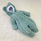 Комплект Тедді для новонароджених, спальник та комбінезон колір шавлія, фото 5