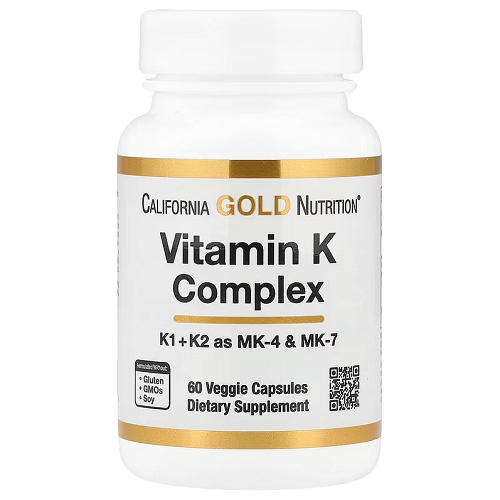 Вітаміни К комплекс California Gold Nutrition Vitamin K Complex (60 капсул.)
