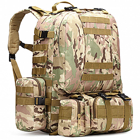 Військово-тактичний рюкзак Molle Assault 55 L+ 3 органайзери Мультикам