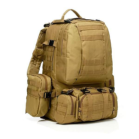 Військово-тактичний рюкзак Molle Assault 55 L+ 3 органайзери Койот