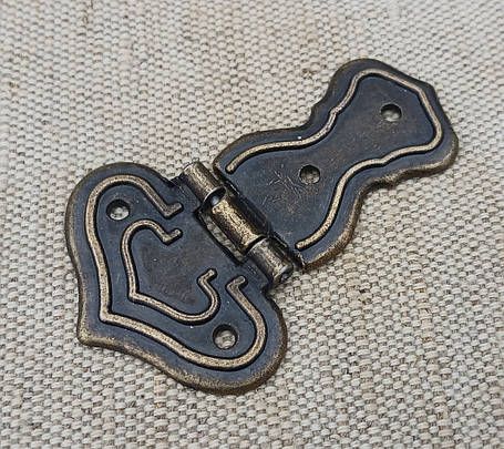 Петля фігурна для скриньок, накладна 62х38мм, фото 1