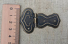 Петля фігурна для скриньок, накладна 62х38мм, фото 2