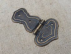 Петля фігурна для скриньок, накладна 62х38мм, фото 3