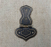 Петля фігурна для скриньок, накладна 62х38мм, фото 5