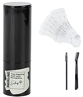 Набор для моделирования бровей с пудрой EELHOE One Step Hairline, темно-коричневый (KG-12607)