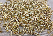 Саморізи, шурупи декоративні. Колір золото 2,5х10мм. Комплект (10шт), фото 4