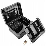 Велика металева касетна скринька для грошей Malatec 822 сейф каса - 20×16×9 см, фото 7