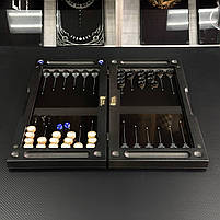 Нарди скляні з дерев'яним корпусом Носоріг 50×24×6см на подарунок, фото 5