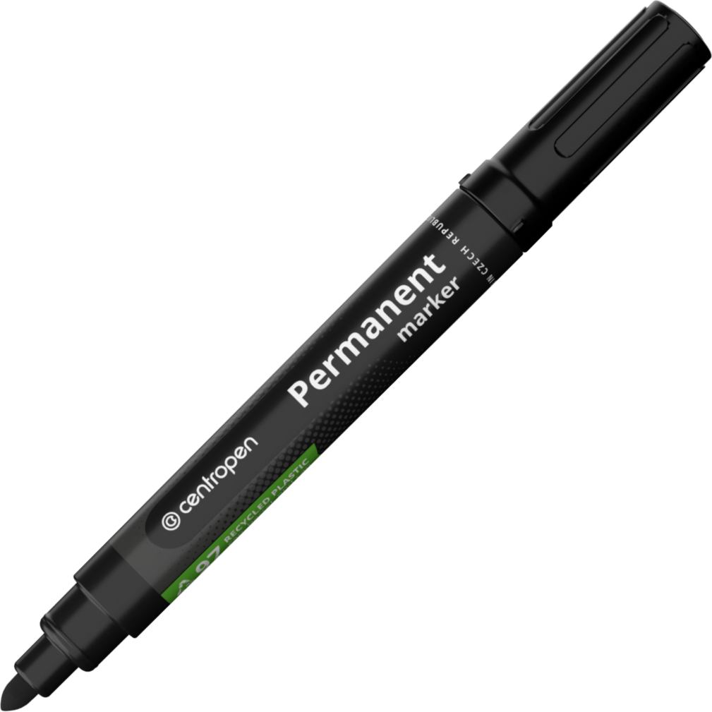 Маркер перманентний товстий (2.5 мм, чорний) Centropen Permanent 8566.Black