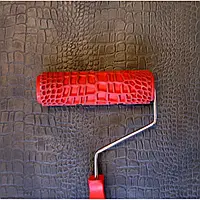 Валик структурний гумовий 52х180 мм, 324T (червоний) "рептилія"