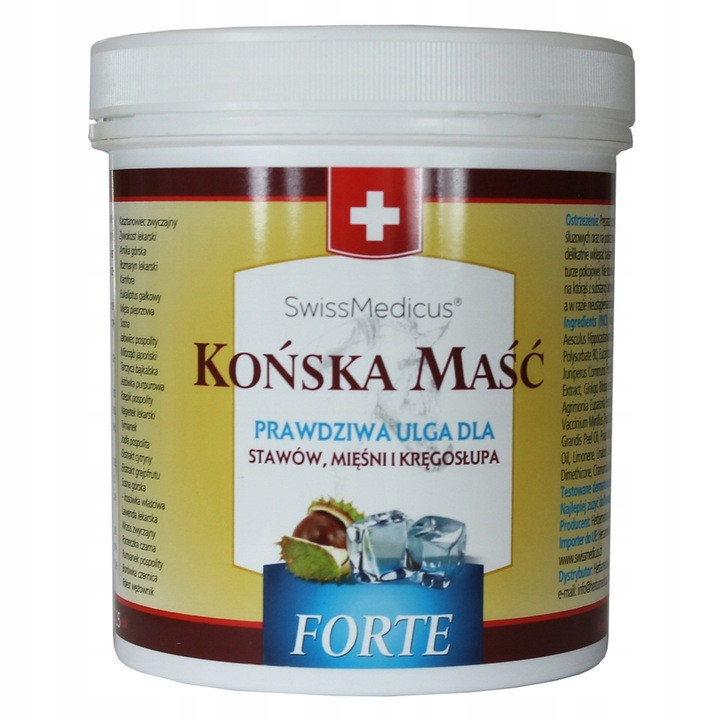 ОХОЛОДЖУЮЧА кінська мазь від болю опорно-рухового апарату ФОРТЕ 500 мл, фото 1