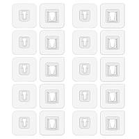 Hooxen прозорі самоклеючі подвійні гачки, 10 штук