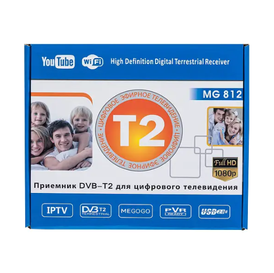Тюнер DVB-T2 METAL MG812 , Wi-Fi, MEGOGO, YouTube, IPTV, HDMI, USB з пультом