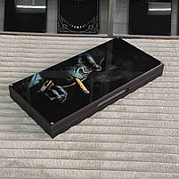 Нарди скляні у поєднанні з деревом Горила 50×24×6см на подарунок, фото 4