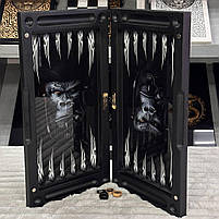 Нарди скляні у поєднанні з деревом Горила 50×24×6см на подарунок, фото 3