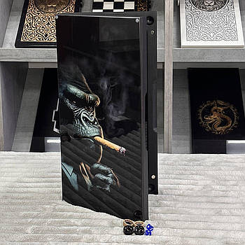 Нарди скляні у поєднанні з деревом Горила 50×24×6см на подарунок