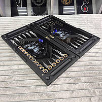 Нарди скляні у поєднанні з деревом Горила 50×24×6см на подарунок, фото 9