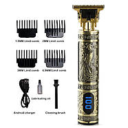 Тример акумуляторний для стрижки з дисплеєм та насадками RAF R.431, фото 5