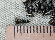 Саморізи великі для кріплення. "стара латунь" 2х10мм. Комплект (10шт), фото 2