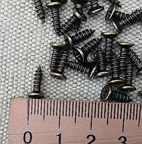 Саморізи великі для кріплення. "стара латунь" 2х10мм. Комплект (10шт), фото 3