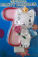 Свічка-цифра для торта Хелло, Кітті 7