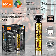 Акумуляторний триммер для стрижки бороди та вусів RAF R.482 3 насадки, фото 9