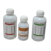 Комплект готових розчинів 4,01 (250мл); 7,00 (250мл) + розчин для зберігання електродів (100мл)