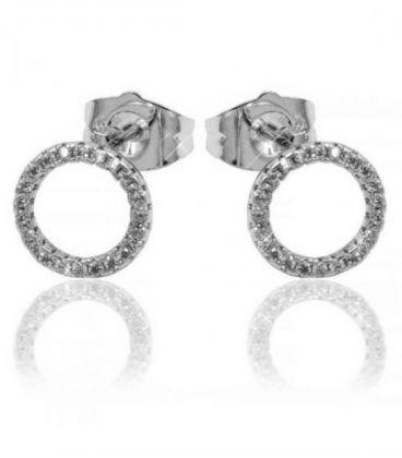 Сережки-гвоздики родій Контур кола 9 мм (924250), фото 1