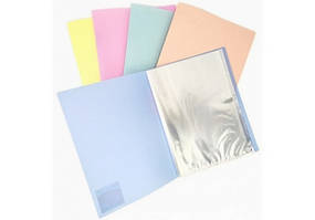 Папка з файлами А4 на 10шт Optima глянець, мікс пастельних кольорів