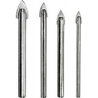 Набір свердел по склу та кераміці S&R Meister 4 шт