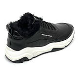 Жіночі зимові кросівки чорного кольору з чорною шерстю на шнурівці Mida 240412(1ш) розмір 36, фото 7