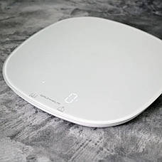 Кухонні настільні електронні ваги із сенсорним керуванням до 5кг LCD-дисплей Grunhelm KES-025LW Білий, фото 2