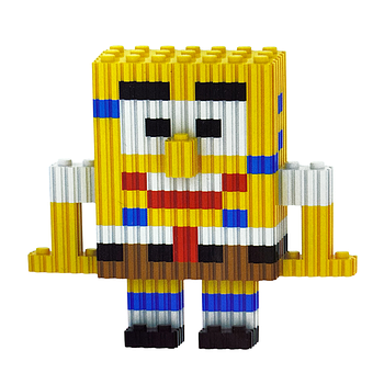 Конструктор Magic Blocks Мультгерої Спанч Боб, 3D конструктор 120 мм