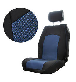 Майка сидіння передні (2шт) чорно-синя з підголовником закрита Авто Світ