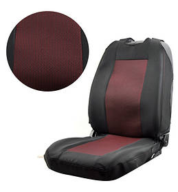 Майка сидіння передні (2 шт.) чорно-червона з підголівником закрита Авто Свет